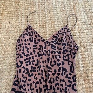 Cami NYC leopard midi silk dress
